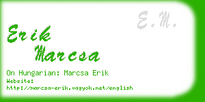 erik marcsa business card